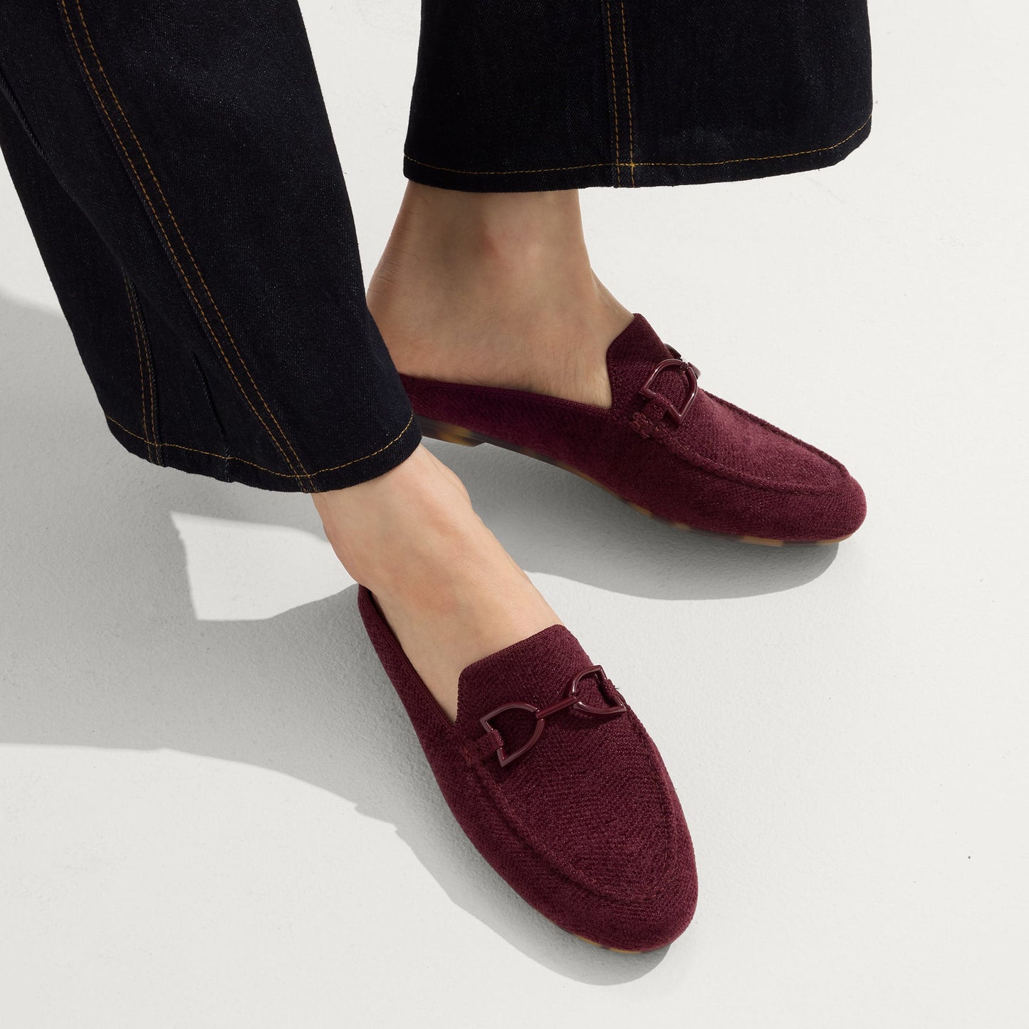 The ReVelvet™ Double Bit Loafer Mule - ReVelvet™ Syrah