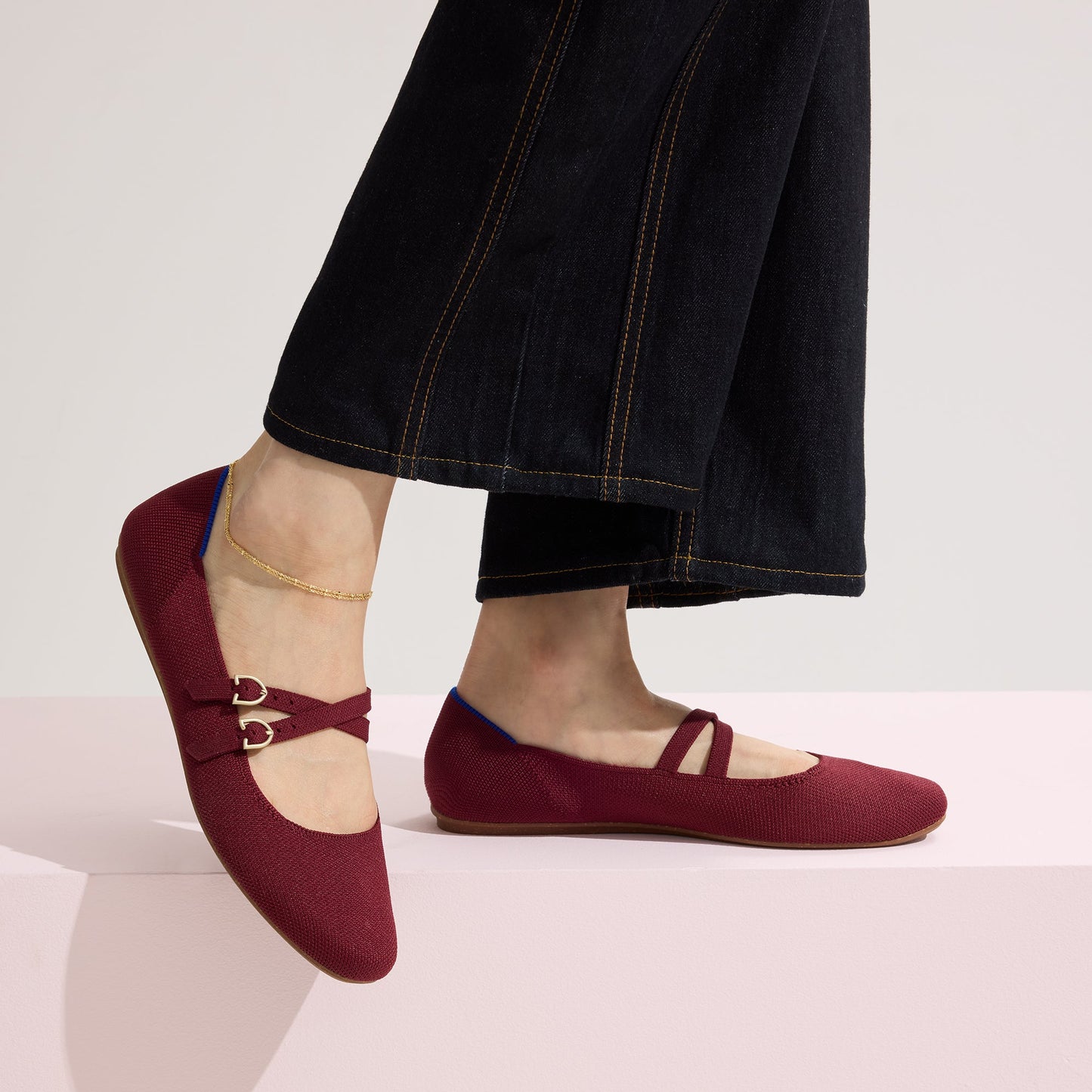 The Double Buckle Mary Jane - Cabernet