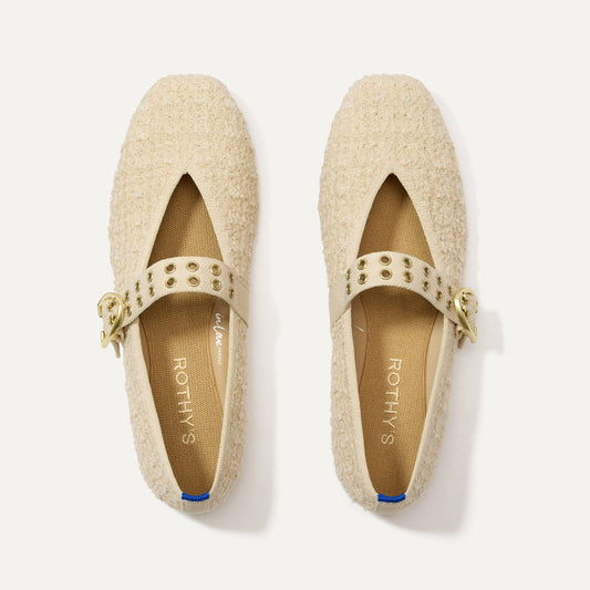 The Max Buckle Mary Jane - Pearl Bouclé