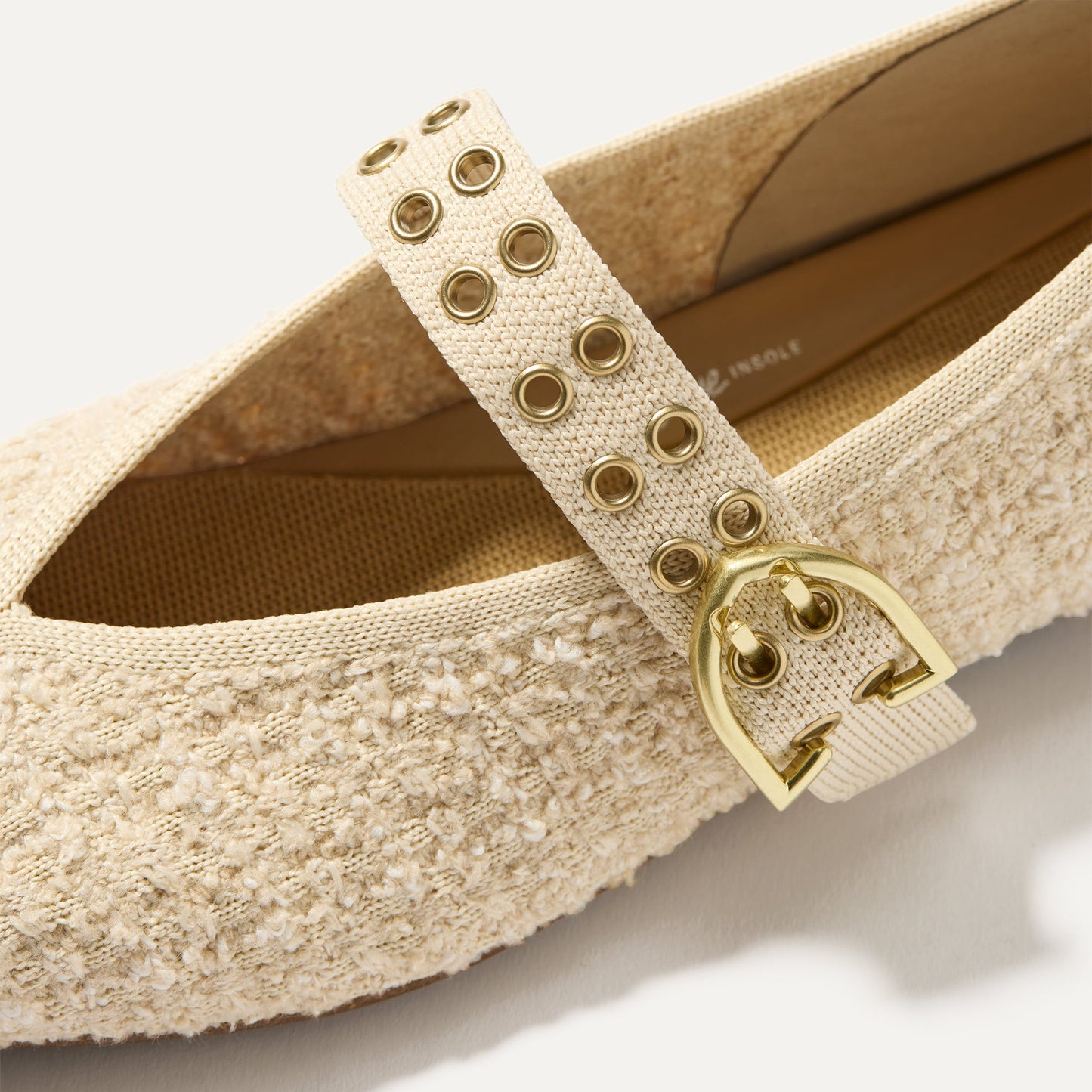 The Max Buckle Mary Jane - Pearl Bouclé
